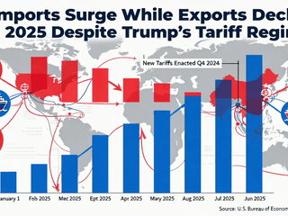 US Imports Surge While Exports Decline in H1 2025 Despite Trump’s Tariff Regime