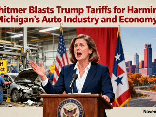 Michigan Governor Gretchen Whitmer Criticizes Trump’s Tariffs for Undermining Michigan’s Auto Industry and Economy in November 2025
