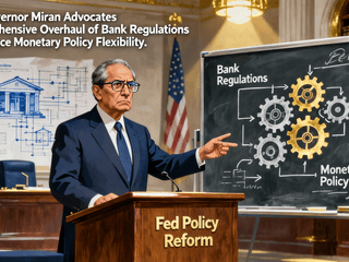Fed Governor Miran Advocates Comprehensive Overhaul of Bank Regulations to Enhance Monetary Policy Flexibility