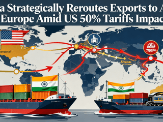 India Strategically Reroutes Exports to Asia and Europe Amid US 50% Tariffs Impact