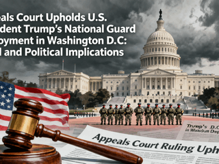 Appeals Court Upholds U.S. President Trump's National Guard Deployment in Washington D.C.: Legal and Political Implications