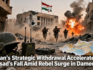 Iran’s Strategic Withdrawal Accelerates Assad’s Fall Amid Rebel Surge in Damascus
