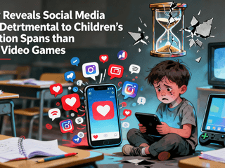 Study Reveals Social Media More Detrimental to Children’s Attention Spans than TV or Video Games
