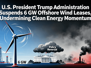 U.S. President Trump Administration Suspends 6 GW Offshore Wind Leases, Undermining Clean Energy Momentum