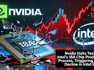 Nvidia Halts Testing of Intel's 18A Chip Production Process, Triggering Sharp Decline in Intel Shares
