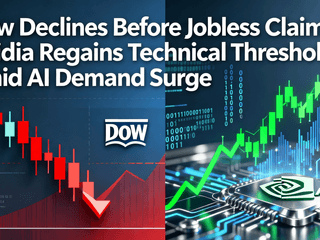Dow Declines Before Jobless Claims; Nvidia Regains Technical Threshold Amid AI Demand Surge