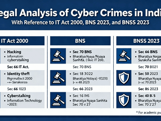 Legal Analysis of Cyber Crimes in India with Reference to IT Act 2000, BNS 2023, and BNSS 2023