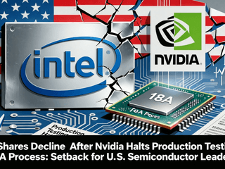 Intel Shares Decline After Nvidia Halts Production Testing on 18A Process: Setback for U.S. Semiconductor Leadership