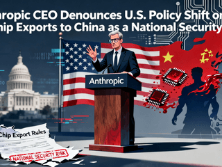 Anthropic CEO Denounces U.S. Policy Shift on AI Chip Exports to China as a National Security Risk