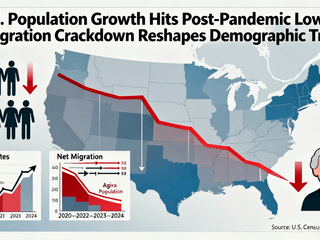 U.S. Population Growth Hits Post-Pandemic Low as Immigration Crackdown Reshapes Demographic Trends