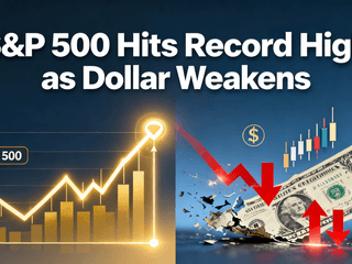 S&P 500 hits record high as dollar weakens