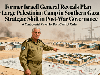 Former Israeli General Reveals Plan for Large Palestinian Camp in Southern Gaza as Strategic Shift in Post-War Governance