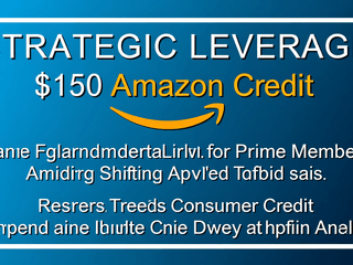 The Strategic Leverage of the $150 Amazon Credit for Prime Members Amidst Shifting Consumer Credit Trends