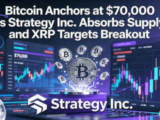 Bitcoin Anchors at $70,000 as Strategy Inc. Absorbs Supply and XRP Targets Breakout