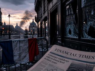French Consumer Confidence Crashes to 13-Year Low as Riots Darken Economic Outlook