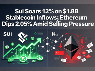 Sui Soars 12% on $1.8B Stablecoin Inflows; Ethereum Dips 2.05% Amid Selling Pressure