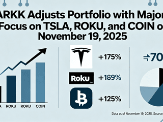 ARKK Adjusts Portfolio with Major Focus on TSLA, ROKU, and COIN on November 19, 2025