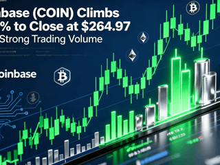Coinbase (COIN) Climbs 4.27% to Close at $264.97 Amid Strong Trading Volume