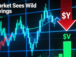 Market Sees Wild Swings with Closing Price at $Y and Trading Volume of $V