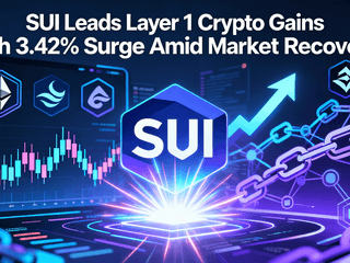 SUI Leads Layer 1 Crypto Gains with 3.42% Surge Amid Market Recovery