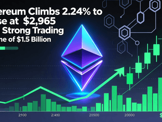 Ethereum Climbs 2.24% to Close at $2,965 with Strong Trading Volume of $1.5 Billion