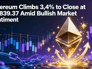 Ethereum Climbs 3.4% to Close at $2,839.37 Amid Bullish Market Sentiment