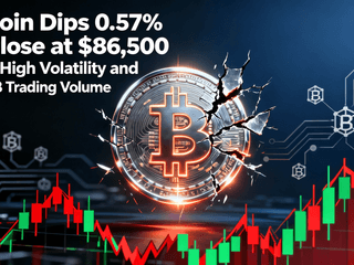 Bitcoin Dips 0.57% to Close at $86,500 Amid High Volatility and $2.56B Trading Volume