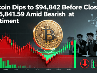 Bitcoin Dips to $94,842 Before Closing at $95,841.59 Amid Bearish Sentiment