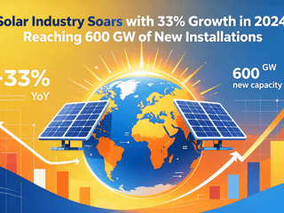 Solar Industry Soars with 33% Growth in 2024, Reaching 600 GW of New Installations