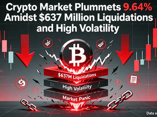 Crypto Market Plummets 9.64% Amidst $637 Million Liquidations and High Volatility