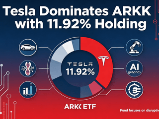 Tesla Dominates ARKK with 11.92% Holding as Fund Focuses on Disruptive Tech