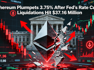 Ethereum Plummets 3.75% After Fed's Rate Cut, Liquidations Hit $37.16 Million