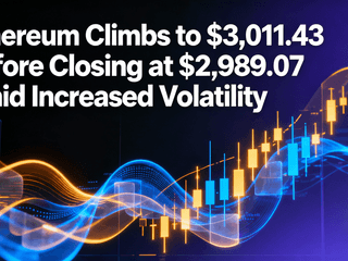 Ethereum Climbs to $3,011.43 Before Closing at $2,989.07 Amid Increased Volatility