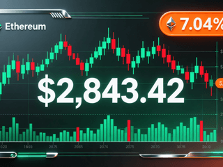 Ethereum Experiences 7.04% Volatility with Closing Price at $2,843.42