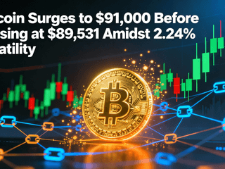 Bitcoin Surges to $91,000 Before Closing at $89,531 Amidst 2.24% Volatility