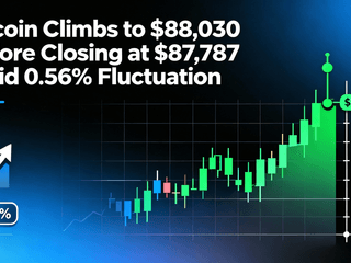 Bitcoin Climbs to $88,030 Before Closing at $87,787 Amid 0.56% Fluctuation