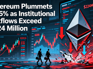 Ethereum Plummets 6.45% as Institutional Outflows Exceed $224 Million