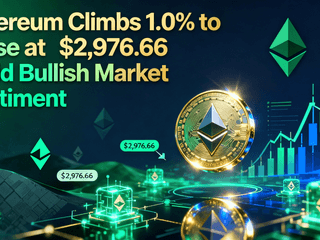 Ethereum Climbs 1.0% to Close at $2,976.66 Amid Bullish Market Sentiment