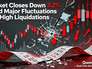 Market Closes Down 3.2% Amid Major Fluctuations and High Liquidations