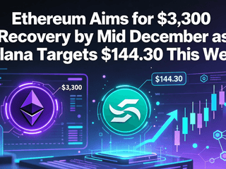 Ethereum Aims for $3,300 Recovery by Mid-December as Solana Targets $144.30 This Week