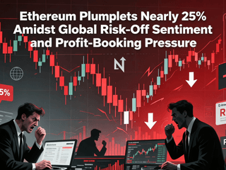 Ethereum Plummets Nearly 25% Amidst Global Risk-Off Sentiment and Profit-Booking Pressure