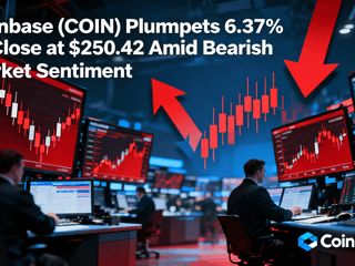 Coinbase (COIN) Plummets 6.37% to Close at $250.42 Amid Bearish Market Sentiment