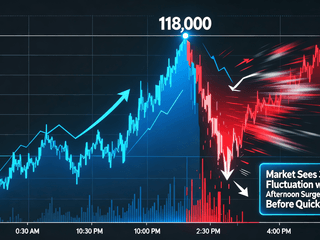 Market Sees 3.2% Fluctuation with Afternoon Surge to 118,000 Before Quick Drop