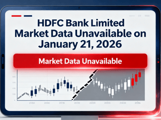 HDFC Bank Limited Market Data Unavailable on January 21, 2026