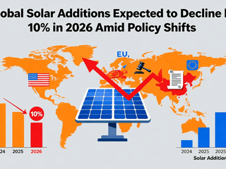 Global Solar Additions Expected to Decline by 10% in 2026 Amid Policy Shifts