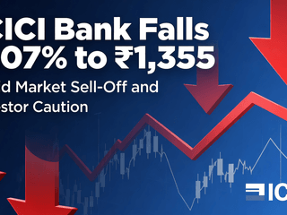 ICICI Bank Falls 2.07% to ₹1,355 Amid Market Sell-Off and Investor Caution