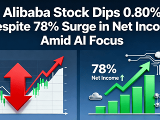 Alibaba Stock Dips 0.80% Despite 78% Surge in Net Income Amid AI Focus