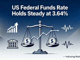 US Federal Funds Rate Holds Steady at 3.64%, Indicating Market Stability