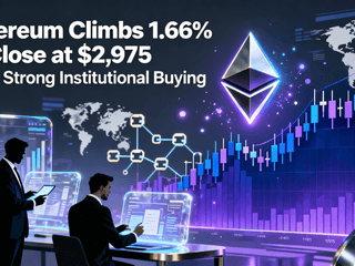 Ethereum Climbs 1.66% to Close at $2,975 Amid Strong Institutional Buying