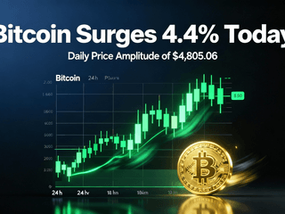Bitcoin Surges 4.4% Today with Daily Price Amplitude of $4,805.06